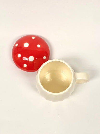 Red Wild Mushroom Ceramic Mug